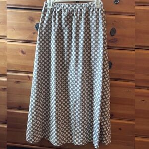 Gray & Cream Polka Dot Skirt